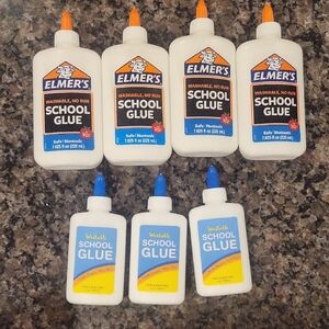 Lot Of 7 Washable School Glue Set As Pictured New